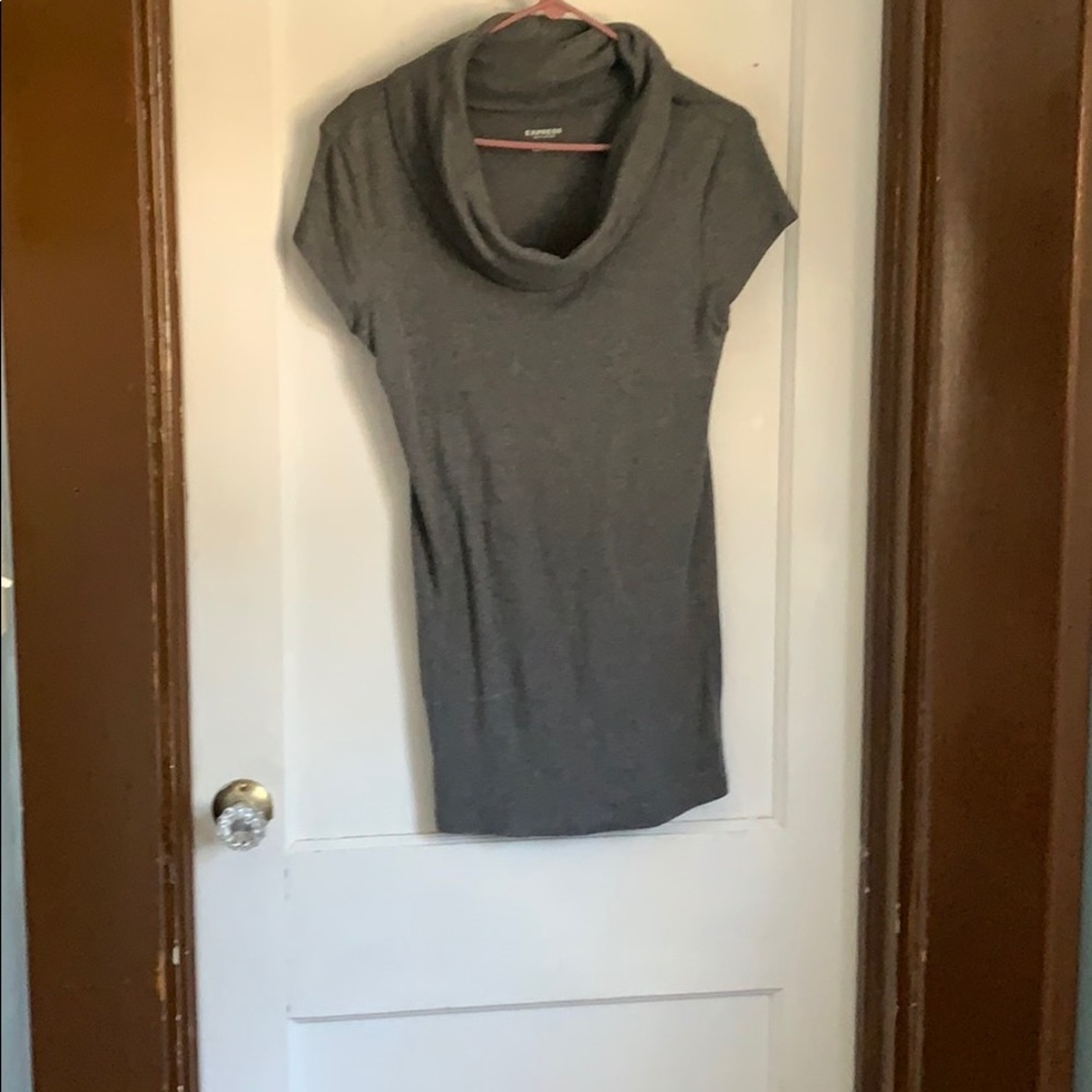 Express Sexy Basics Short Sleeve Cowl Neck Top